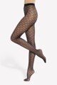 Schwarze Strumpfhose mit Herzen LOVELY 09 20 DEN Gatta