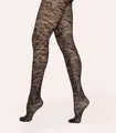 Elegante Damen Feinstrumpfhose mit Spitzenmuster CHANTILLY 30 DEN Knittex