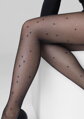Feinstrumpfhose mit Brokat-Glitzer und Sternenmuster ALLURE F04 Marilyn