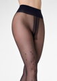 Feinstrumpfhose mit Brokat-Glitzer und Sternenmuster ALLURE F04 Marilyn