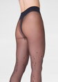 Feinstrumpfhose mit Brokat-Glitzer und Sternenmuster ALLURE F04 Marilyn