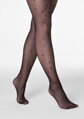 Feinstrumpfhose mit Brokat-Glitzer und Sternenmuster ALLURE F04 Marilyn