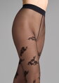 Feine gemusterte Strumpfhose mit Blumenmuster ALLURE G008 20 DEN Marilyn