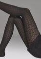 Damen-Jacquard-Strumpfhose mit Blumenmuster CHARLY D14 Marilyn