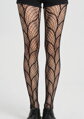 Gemusterte Netzstrumpfhose mit grafischem Design CHARLY I001 Marilyn