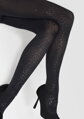 Strumpfhose mit glänzendem schwarzen Leopardenmuster EMMY D01 60 DEN Marilyn