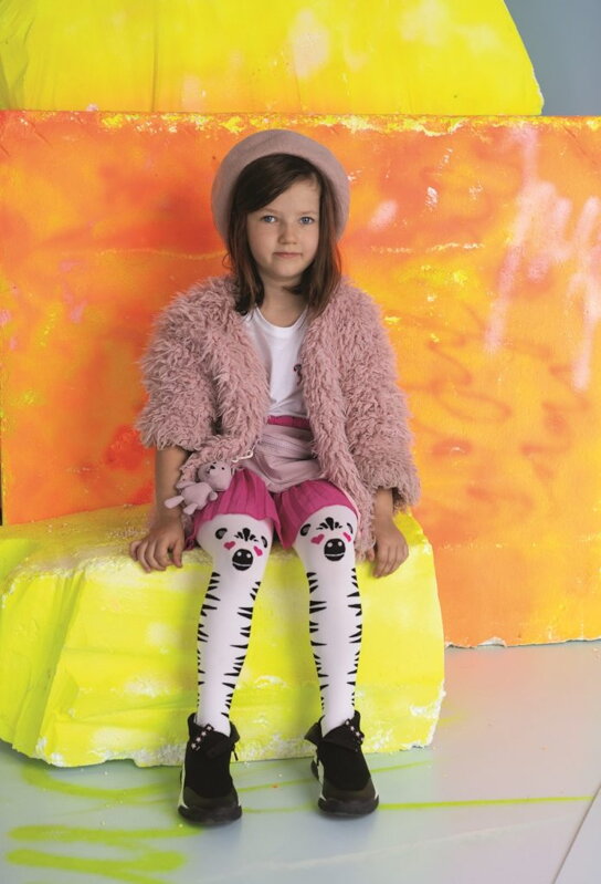 Kinderstrumpfhose für Mädchen mit Zebra-Design ZAPPA 40 DEN Knittex