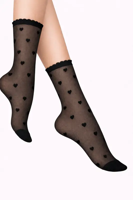 Dünne Socken mit Herzen CUORI 20 DEN Lores