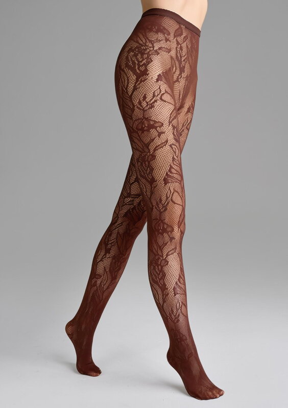 Netzstrumpfhose mit Blumen-Design CHARLY G001 Marilyn