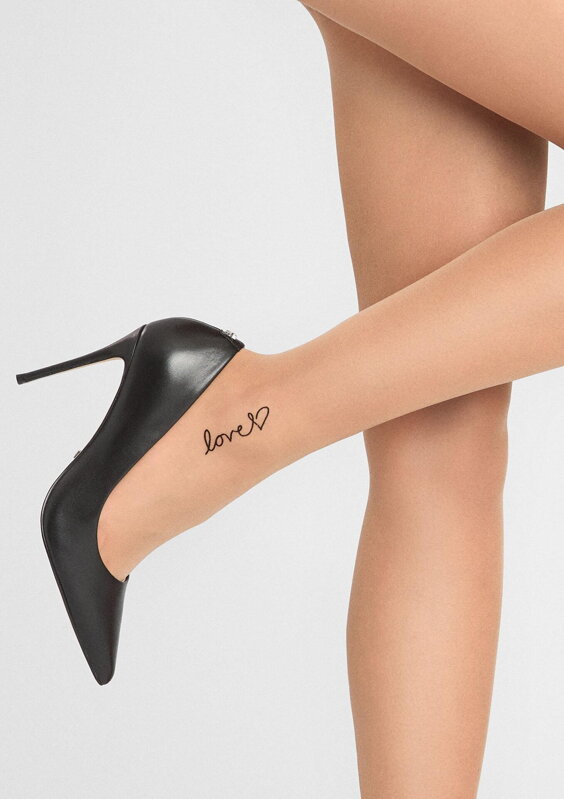 Strumpfhose mit LOVE-Detail und Herz ALLURE E06 20 DEN Marilyn