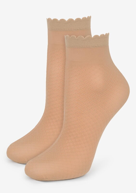 Dámske ponožky s jemným ažúrovým vzorom SL C22 20 DEN Marilyn